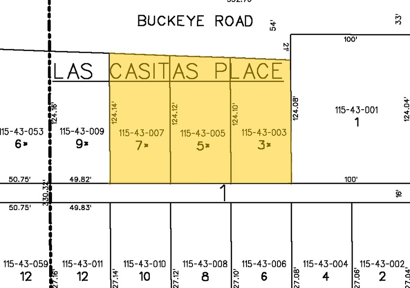 1131-1135 E Buckeye Rd, Phoenix, AZ for sale - Plat Map - Image 2 of 6