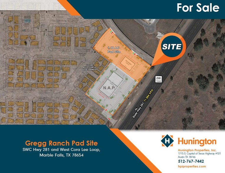 SWC Hwy 281 and West Cora Lee loop, Marble Falls, TX for sale - Primary Photo - Image 1 of 1