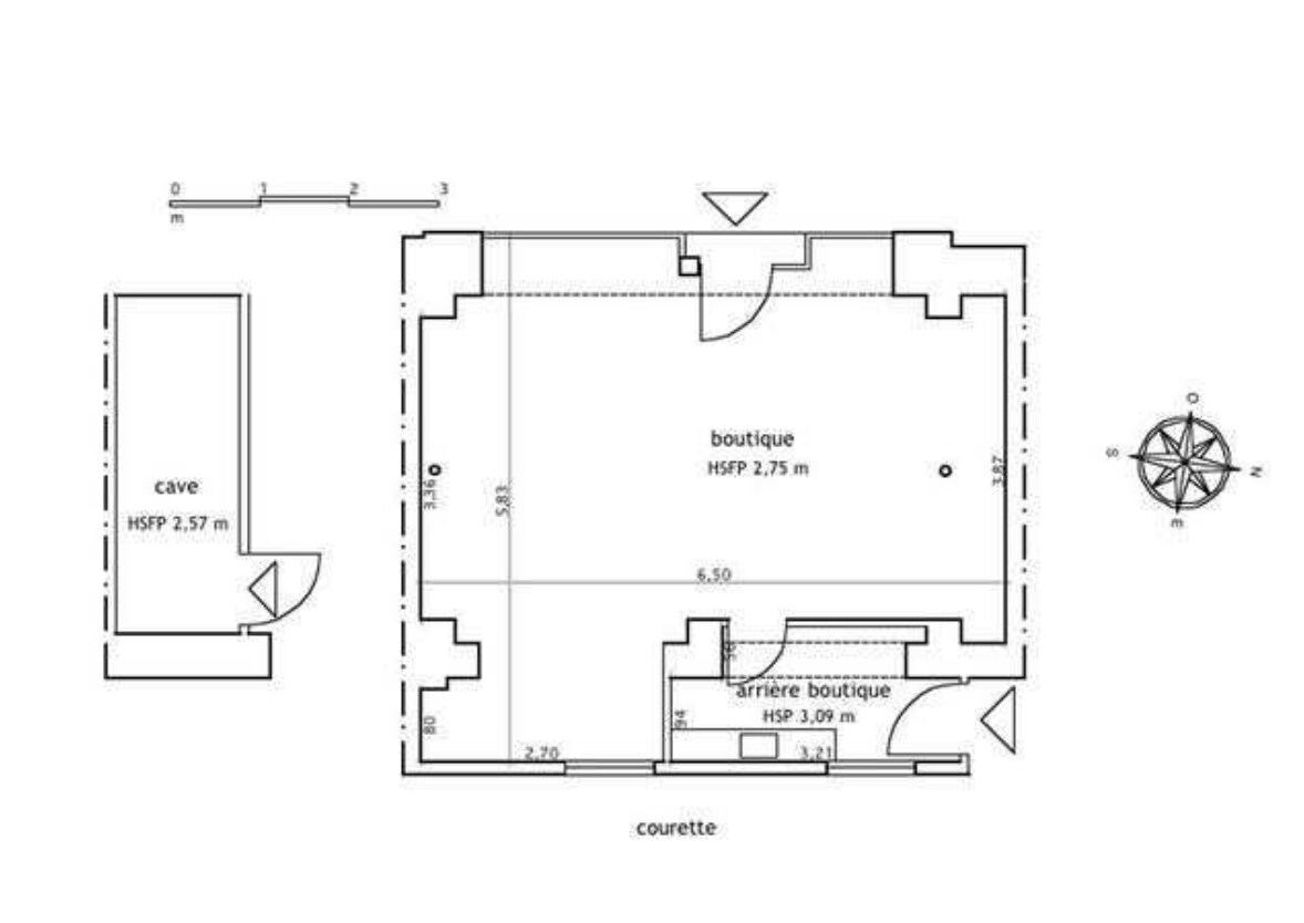 Retail in Paris to rent Typical Floor Plan- Image 1 of 1