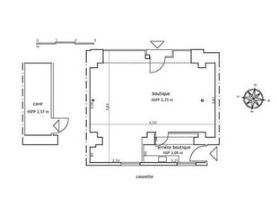 Retail in Paris to rent Typical Floor Plan- Image 1 of 1