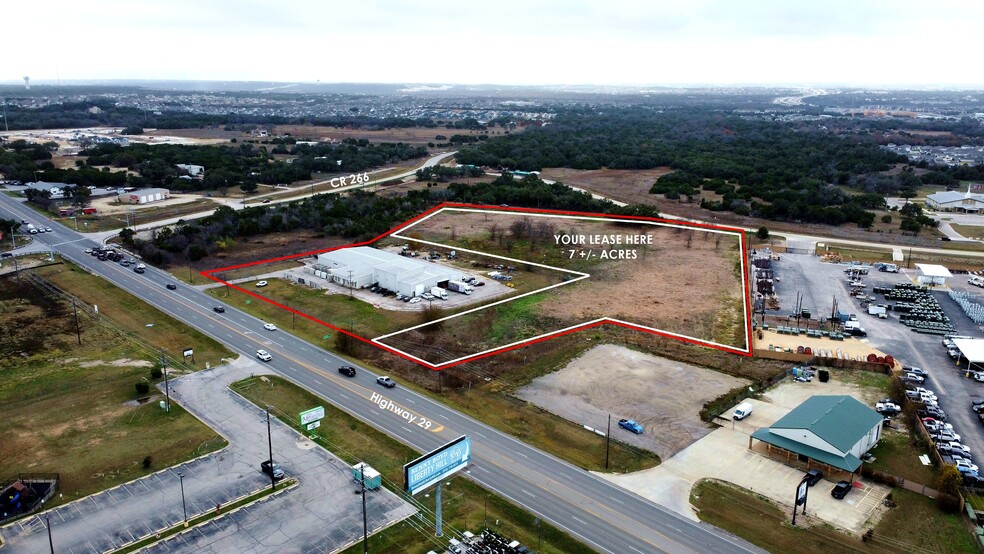 10355 Hwy 29 W, Liberty Hill, TX for rent - Aerial - Image 1 of 2