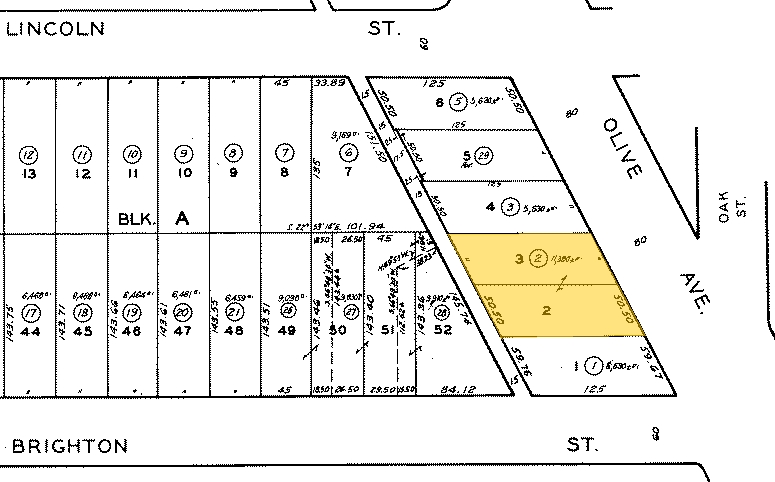 2309-2319 W Olive Ave, Burbank, CA for rent - Plat Map - Image 2 of 6