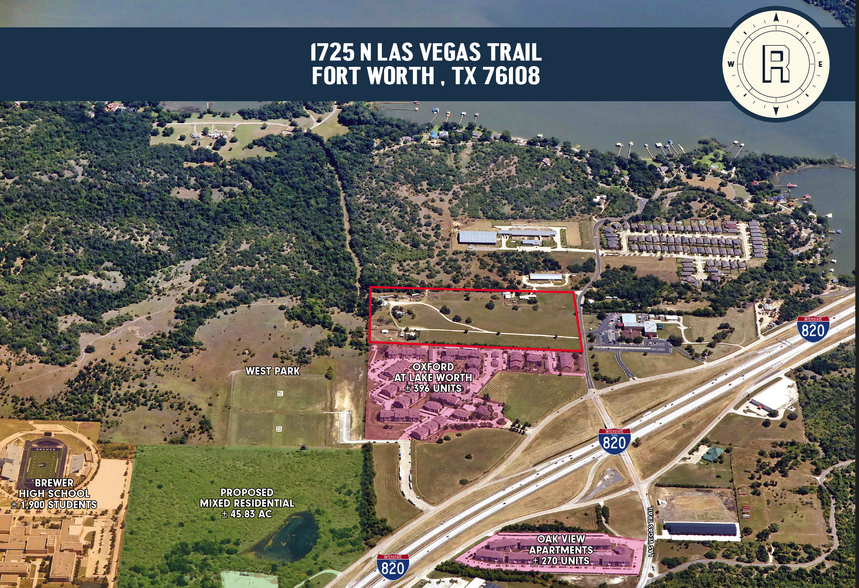 1725 N Las Vegas Trl, Fort Worth, TX for sale - Aerial - Image 1 of 2