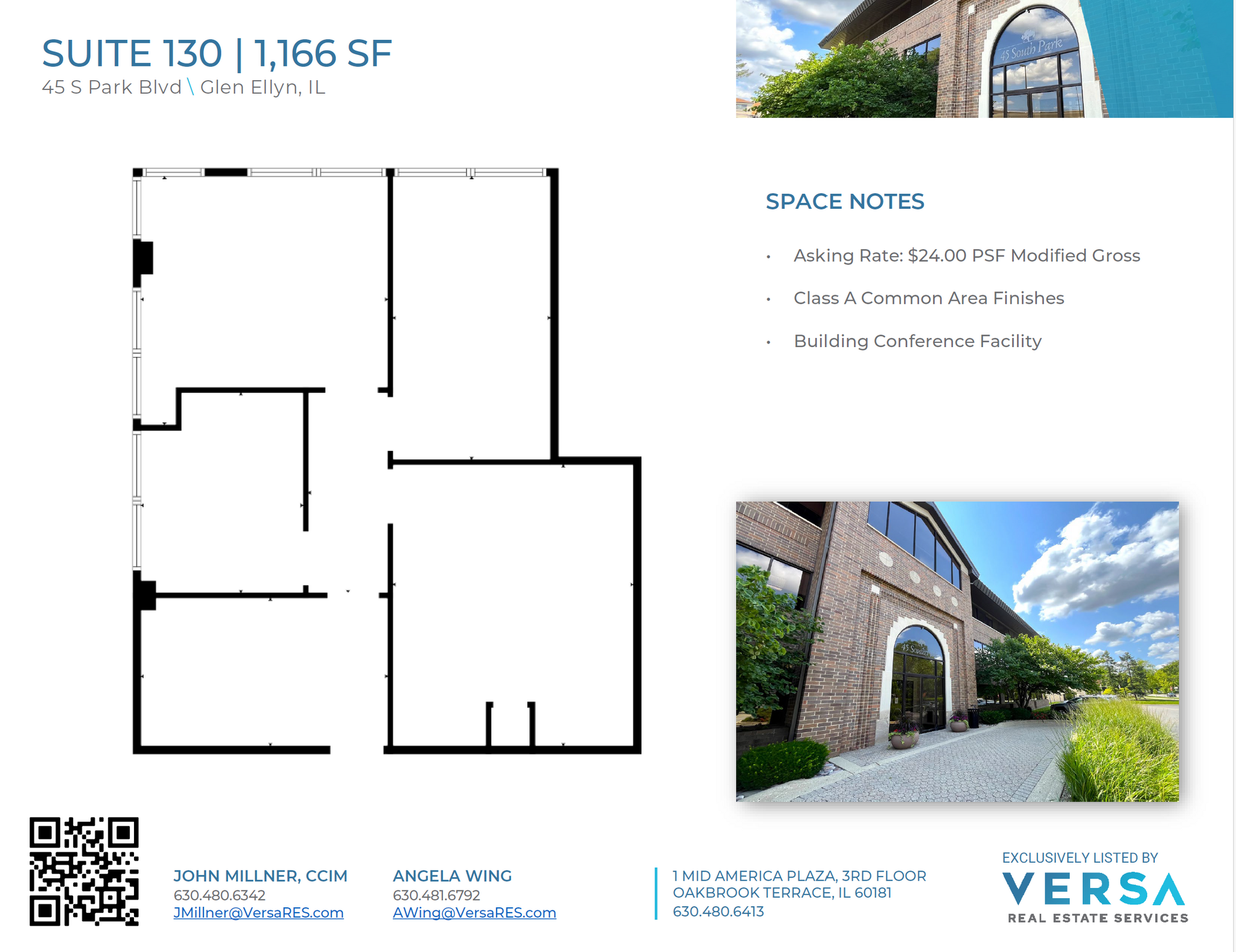 45 S Park Blvd, Glen Ellyn, IL for rent Floor Plan- Image 1 of 1