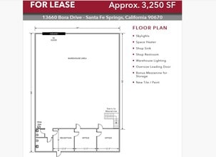 13656-13666 Bora Dr, Santa Fe Springs, CA to rent Floor Plan- Image 1 of 1