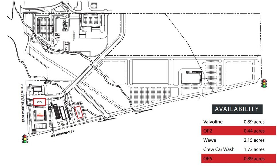 U.S. 31 and Worthsville Road, Greenwood, IN for rent - Site Plan - Image 2 of 2