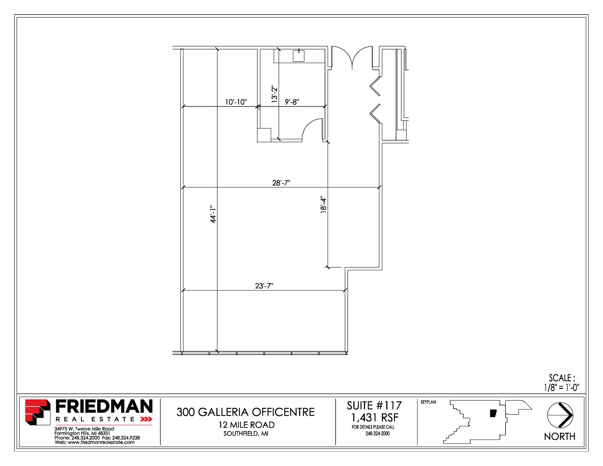 300 Galleria Officentre, Southfield, MI to rent Floor Plan- Image 1 of 3