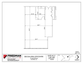 300 Galleria Officentre, Southfield, MI to rent Floor Plan- Image 1 of 3