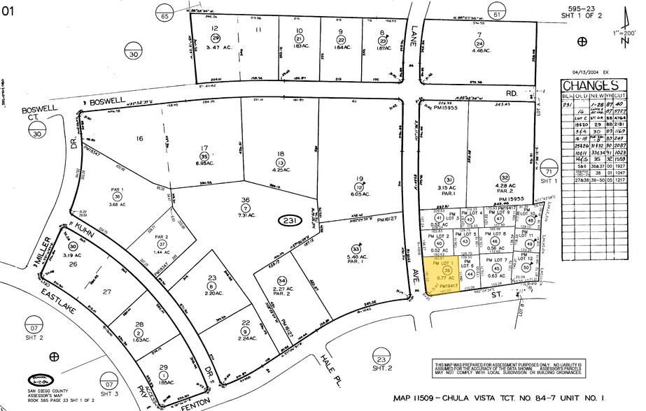 2411 Fenton St, Chula Vista, CA for rent - Plat Map - Image 2 of 4