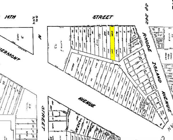 1333 14th St NW, Washington, DC to rent - Plat Map - Image 3 of 6