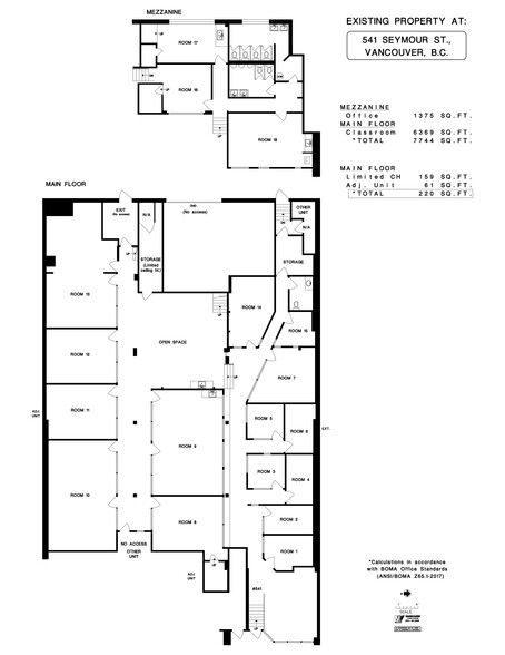 541-547 Seymour St, Vancouver, BC for rent - Site Plan - Image 1 of 23