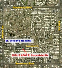 6560 E Carondelet Dr, Tucson, AZ - aerial  map view