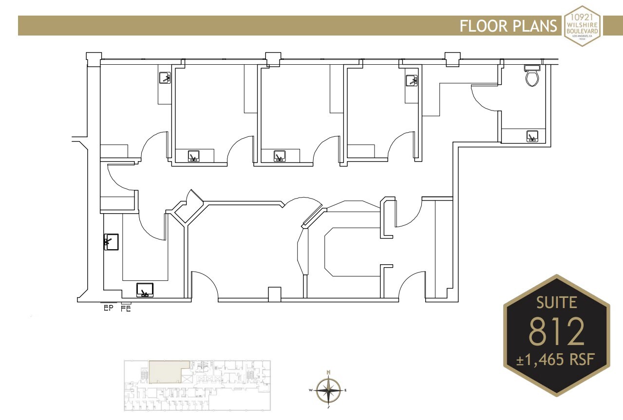 10921 Wilshire Blvd, Los Angeles, CA for rent Floor Plan- Image 1 of 1