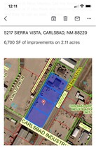 5217 Sierra Vista Dr, Carlsbad, NM - aerial  map view