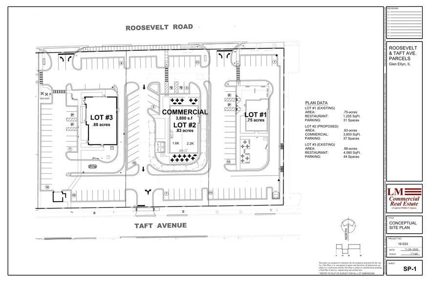 405 Roosevelt, Glen Ellyn, IL for rent - Site Plan - Image 1 of 2