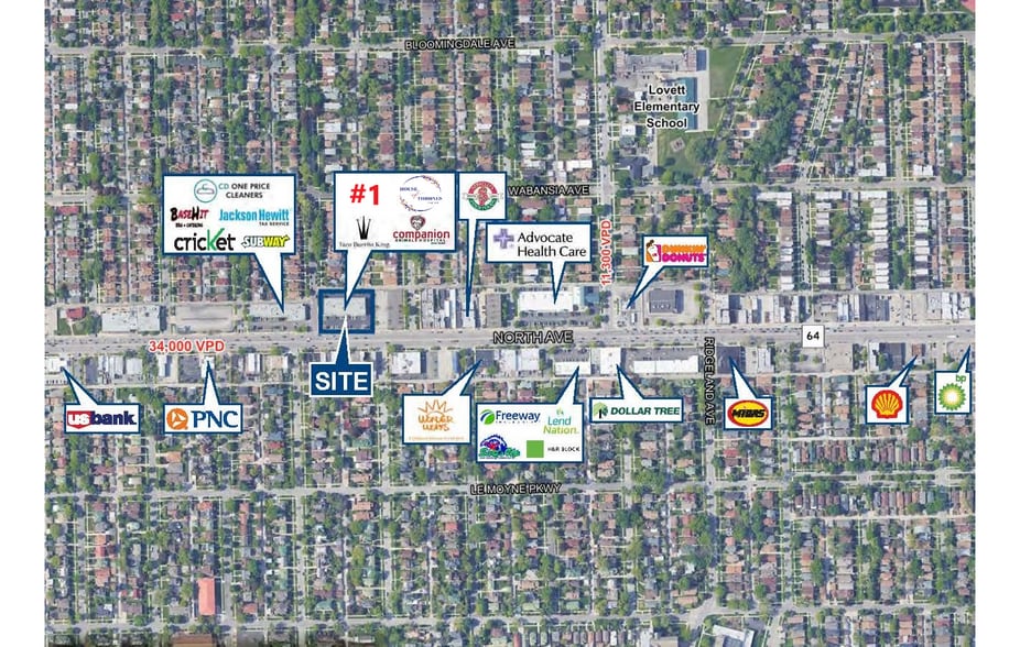 6518-6534 W North Ave, Chicago, IL to rent - Building Photo - Image 2 of 10