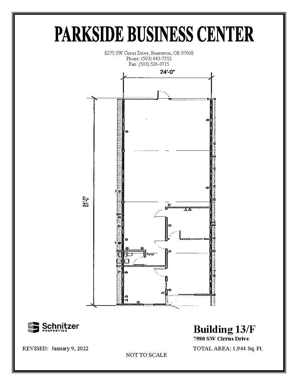 8362-8380 SW Nimbus Ave, Beaverton, OR to rent Floor Plan- Image 1 of 1