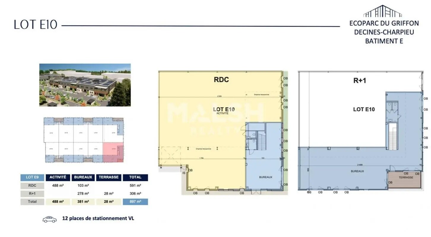 Light Industrial in Décines-Charpieu to rent Floor Plan- Image 1 of 2