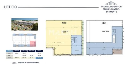 Light Industrial in Décines-Charpieu to rent Floor Plan- Image 1 of 2