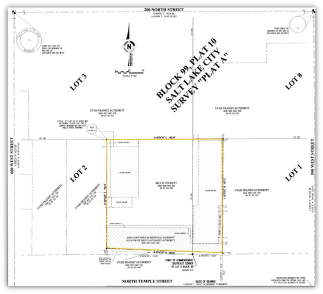 540 W North Temple, Salt Lake City, UT for sale - Plat Map - Image 1 of 3