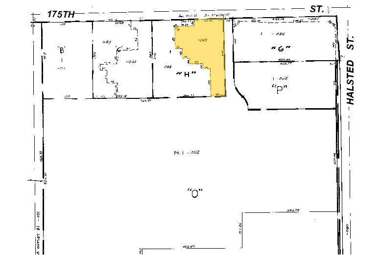 905 W 175th St, Homewood, IL for rent - Plat Map - Image 2 of 8