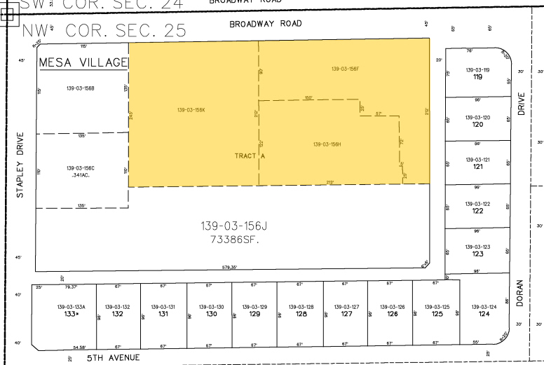 1241 E Broadway Rd, Mesa, AZ for rent - Plat Map - Image 2 of 17