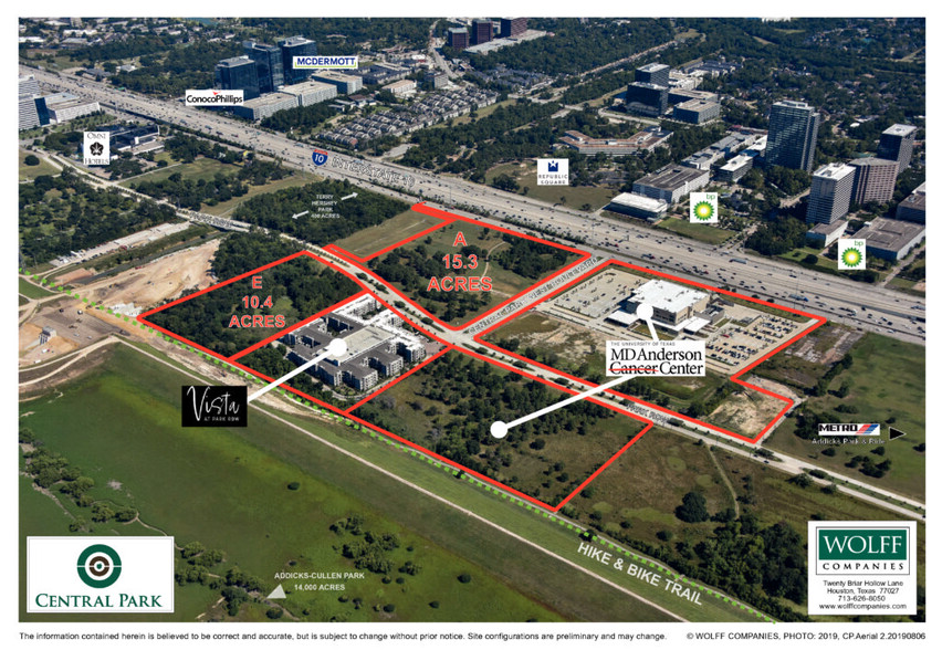 I-10 and Park Row, Houston, TX for sale - Aerial - Image 1 of 2