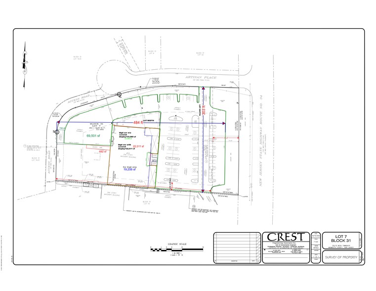 430 State Route 34, Colts Neck, NJ for rent - Site Plan - Image 1 of 1