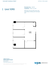 1090 W Georgia St, Vancouver, BC for rent Floor Plan- Image 1 of 1