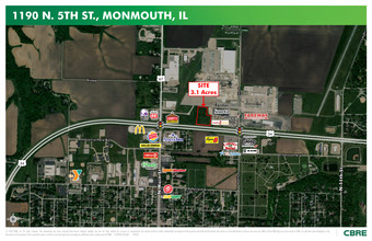 1190 N 6th Ave, Monmouth, IL for sale Aerial- Image 1 of 1