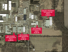 1313 Airport Rd, Niles, MI - aerial  map view