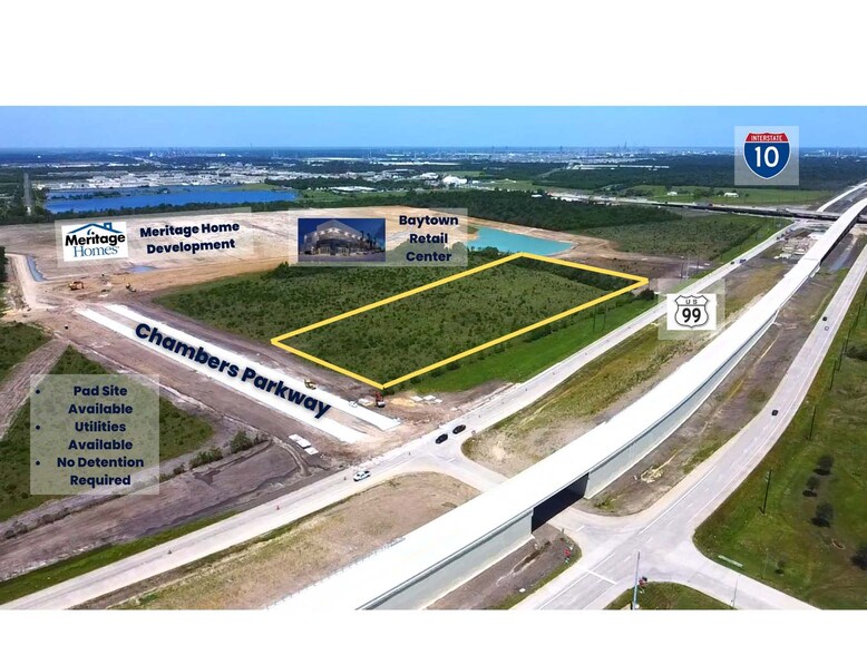 SWC I-10 East and Grand Parkway, Baytown, TX for sale - Aerial - Image 2 of 12