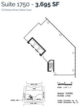 733 Bishop St, Honolulu, HI to rent Floor Plan- Image 1 of 1