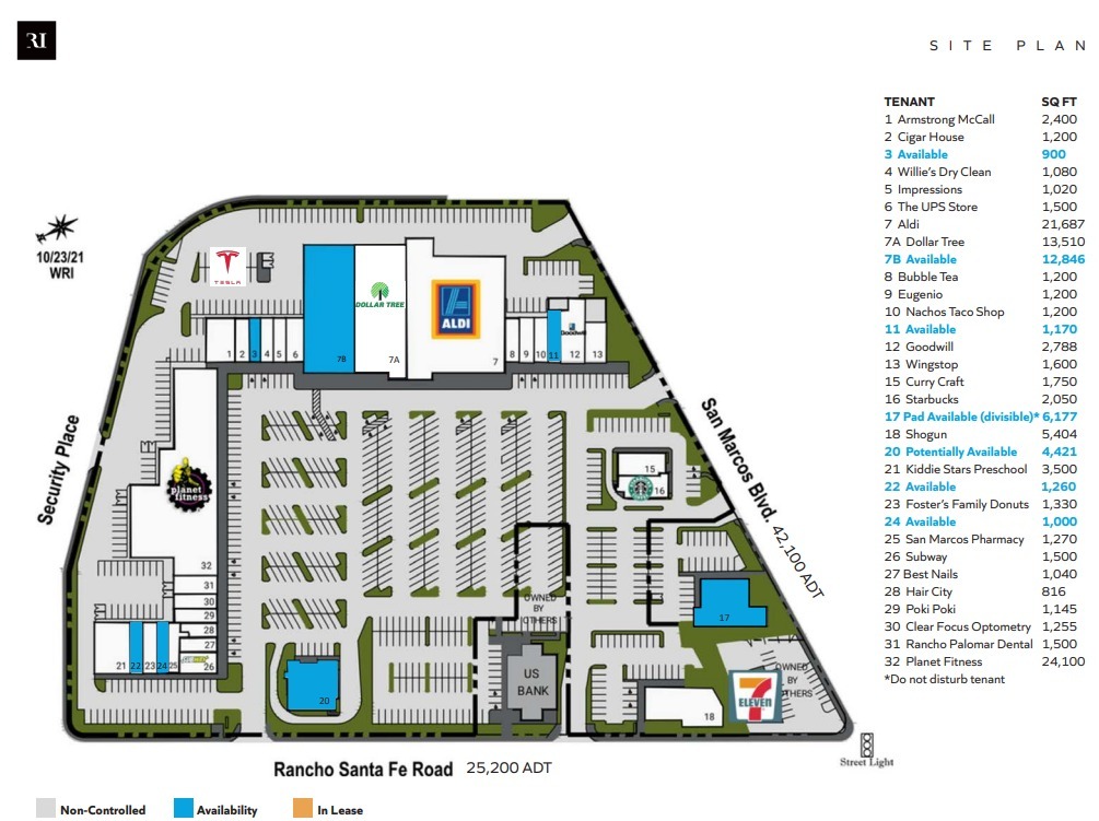 621-701 S Rancho Santa Fe Rd, San Marcos, CA for rent Floor Plan- Image 1 of 2