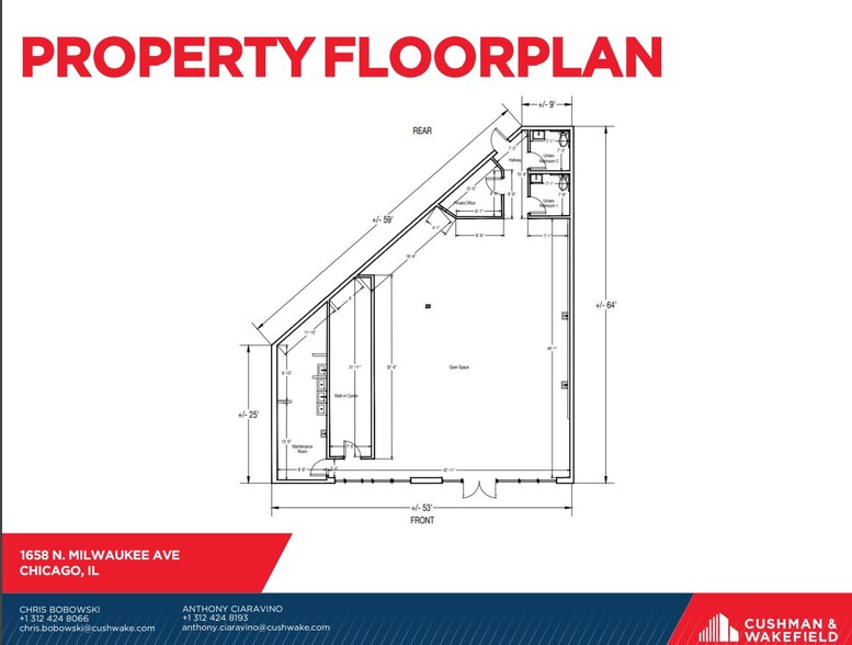 1658 N Milwaukee Ave, Chicago, IL for rent - Floor Plan - Image 3 of 3