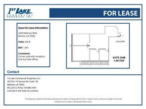 2200 Veterans Memorial Blvd, Kenner, LA for rent Floor Plan- Image 1 of 6