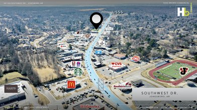 501 Southwest Dr, Jonesboro, AR - aerial  map view