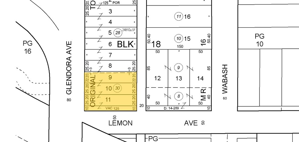 422 S Glendora Ave, Glendora, CA for sale - Plat Map - Image 2 of 2