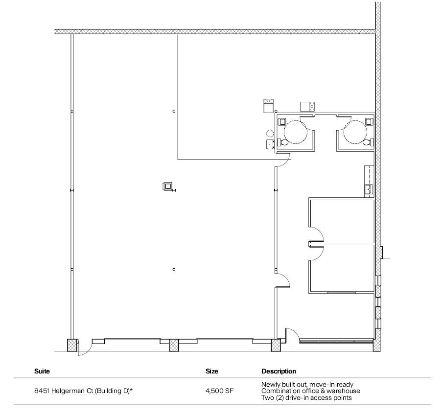 8401-8475 Helgerman Ct, Gaithersburg, MD to rent Floor Plan- Image 1 of 1