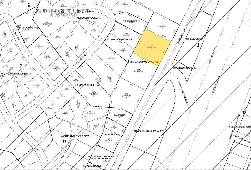 5926 Balcones Dr, Austin, TX to rent - Plat Map - Image 2 of 4
