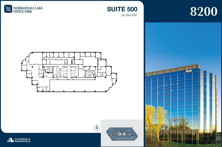 8000-8500 Normandale Lake Blvd, Bloomington, MN to rent Floor Plan- Image 1 of 2
