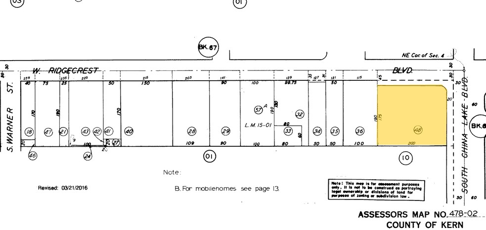 101 W Ridgecrest Blvd, Ridgecrest, CA for sale - Plat Map - Image 2 of 4