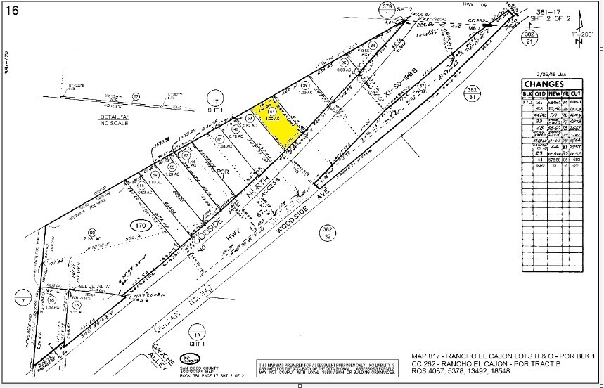 Woodside Ave N, Santee, CA for sale - Plat Map - Image 1 of 1