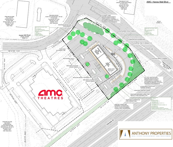 1499 Hanes Mall Blvd, Winston-Salem, NC for rent - Site Plan - Image 1 of 2