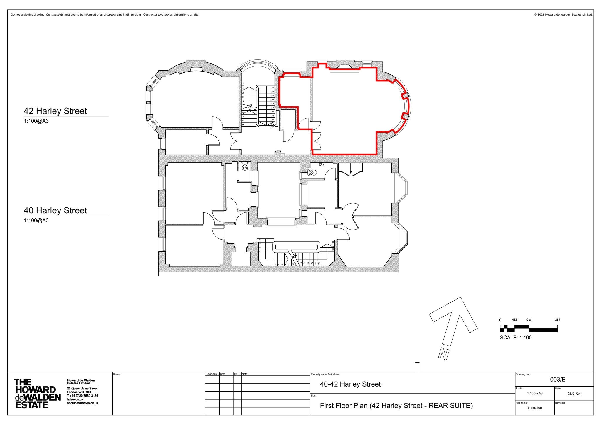 42 Harley St, London to rent Site Plan- Image 1 of 9