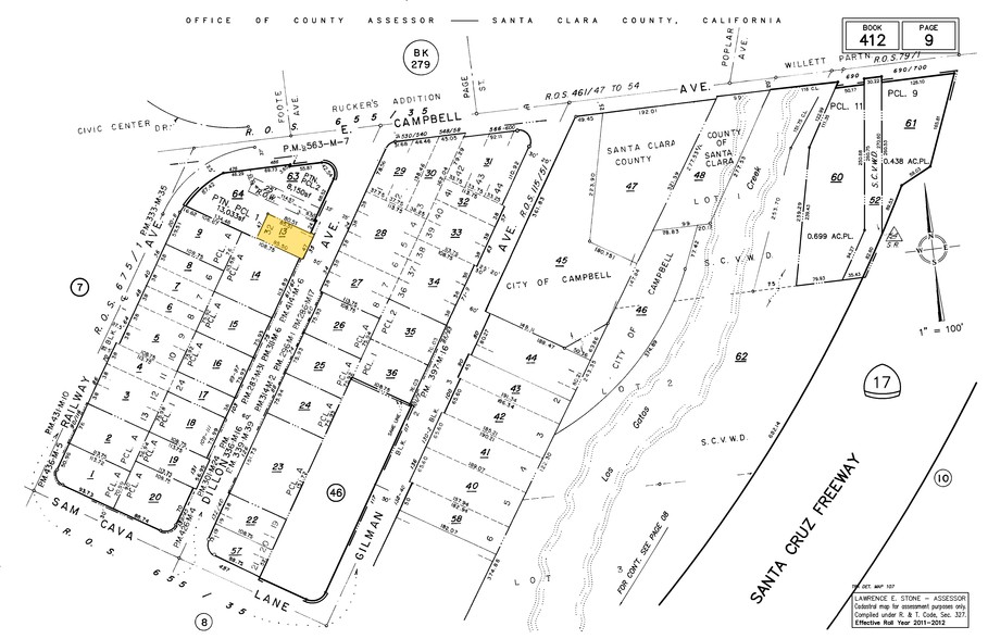 35 Dillon Ave, Campbell, CA for sale - Plat Map - Image 3 of 6