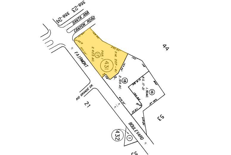 100-168 S Fairmont Blvd, Anaheim, CA for rent - Plat Map - Image 3 of 10