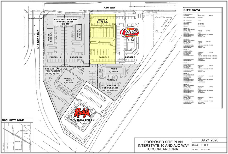 2100-2180 E Ajo Way, Tucson, AZ for rent - Site Plan - Image 2 of 6