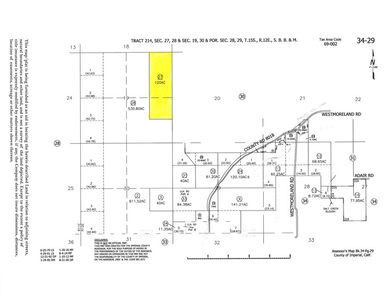 Payne Rd., Seeley, CA for sale - Plat Map - Image 3 of 3