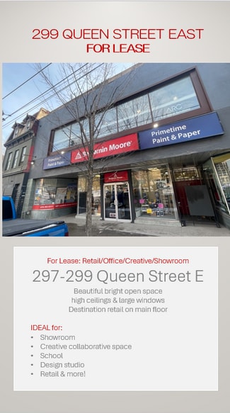 More details for 297-299 Queen St E, Toronto, ON - Office / Retail to Rent